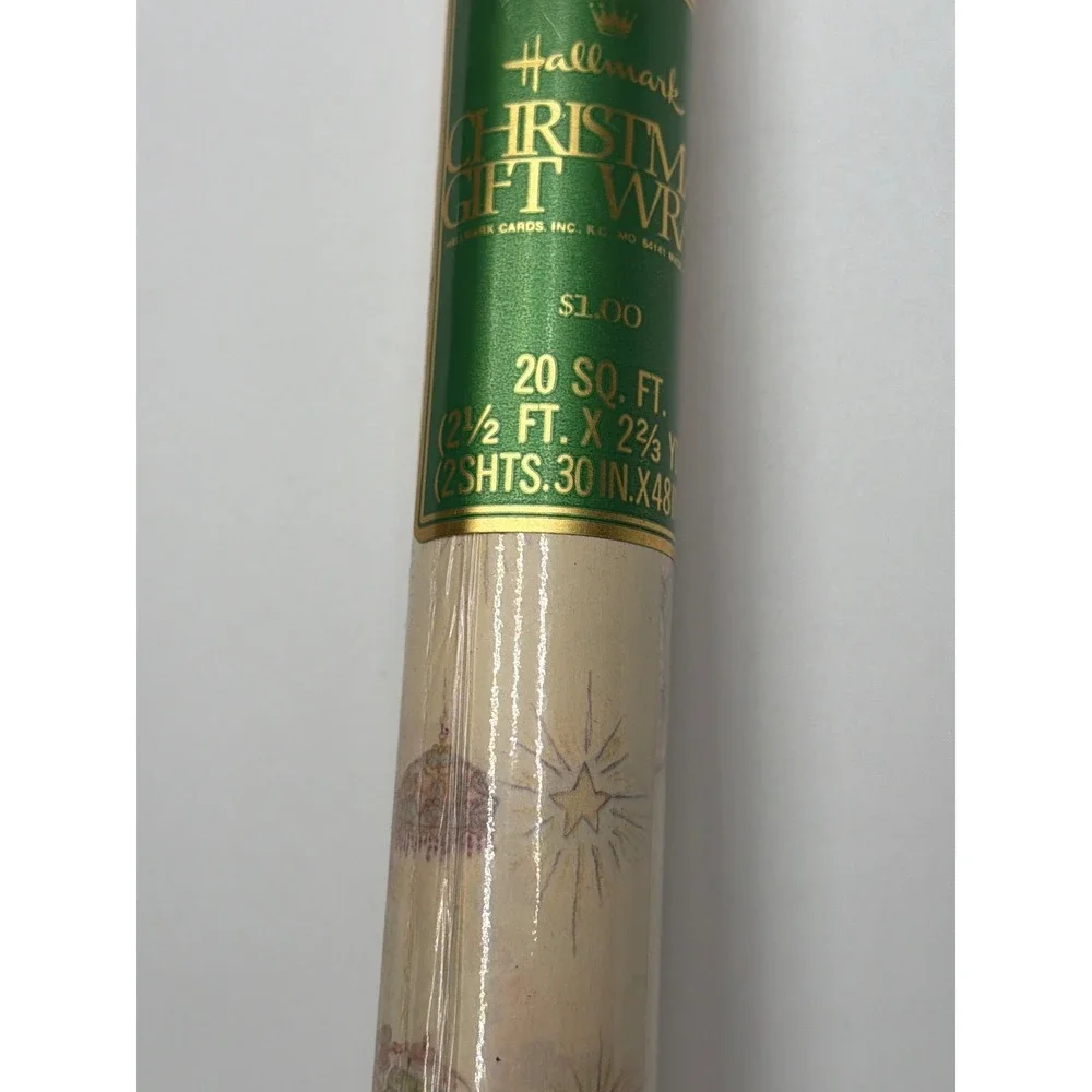 Hallmark Christmas Gift Wrap Precious Moments‎ Children Vintage 20 Sq Ft Roll